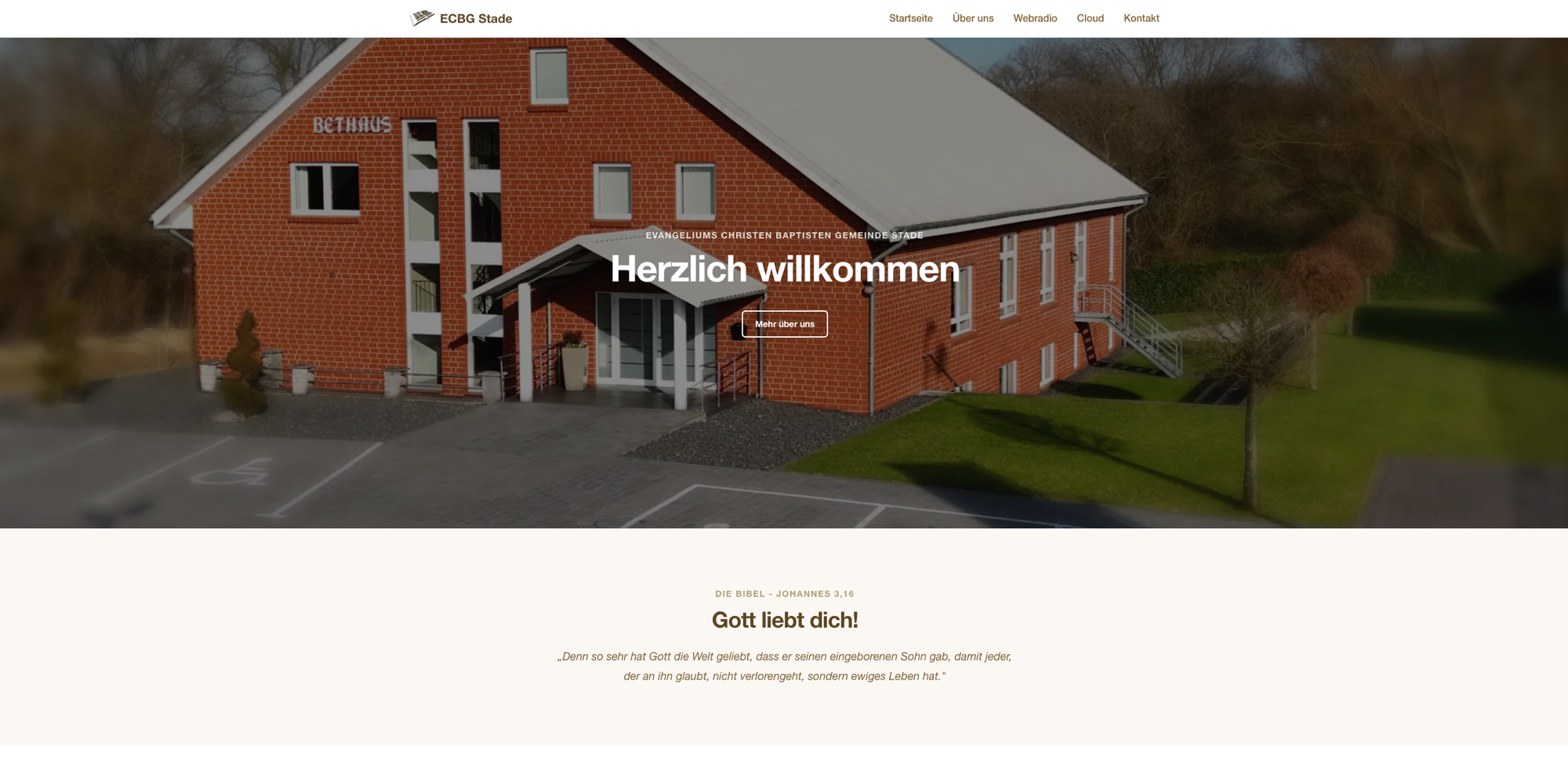 Screenshot von ecbg-stade.de — Warm, einladend