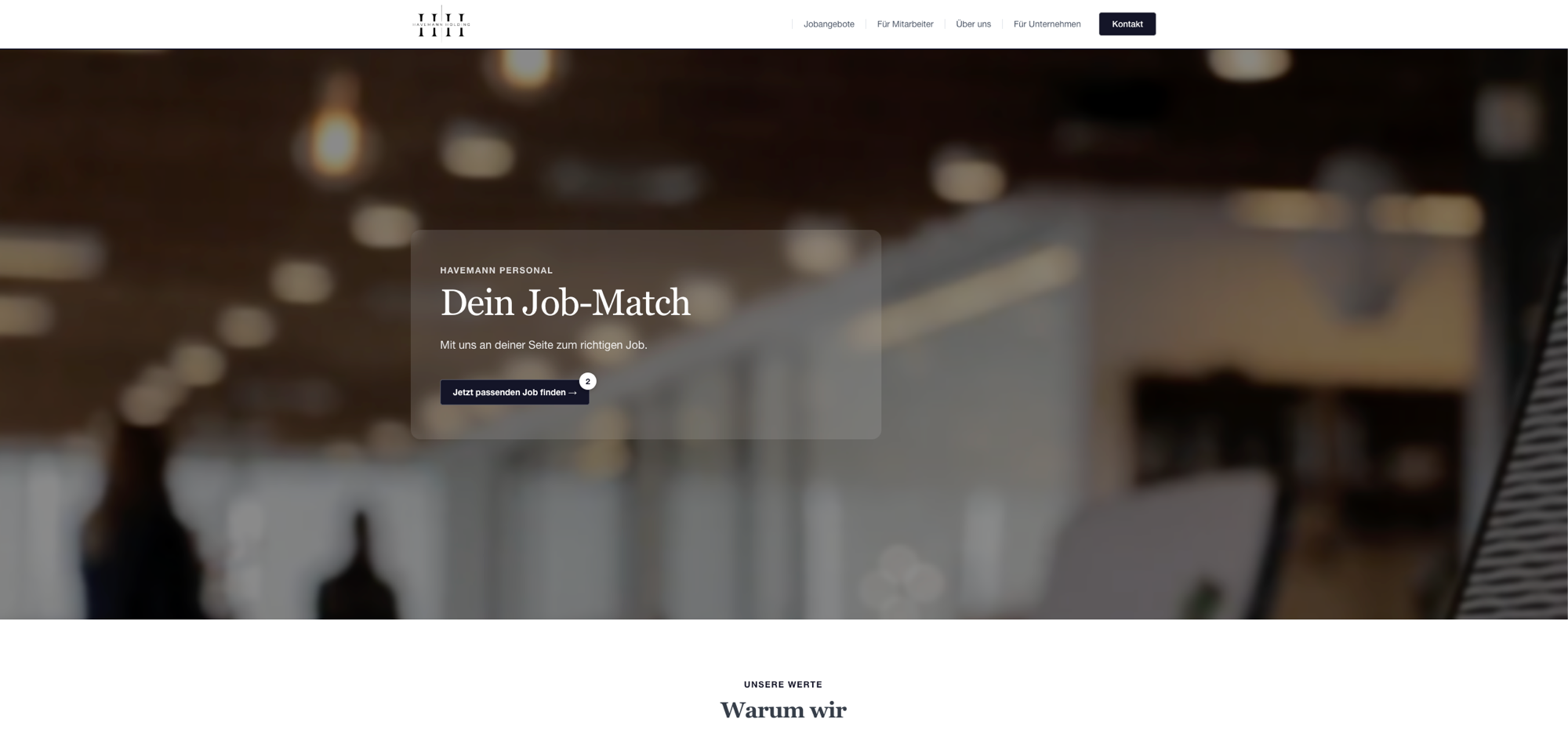 Screenshot von havemann-holding.de — Enterprise